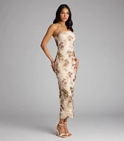 Flirt Full Bloom Floral Midi Dress