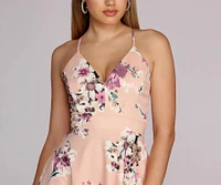 Floral Lace High Low Dress