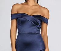 Seriously Satin Mini Wrap Dress