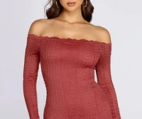 Crocheted With Love Off Shoulder Dress
