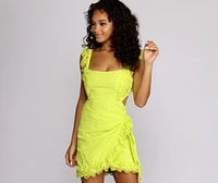 Wrap me Lace Dress