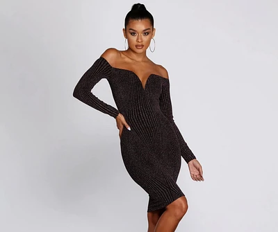 Lit Lurex Midi Dress