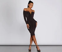 Lit Lurex Midi Dress