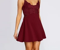 Amazing Lace Sleeveless Skater Dress
