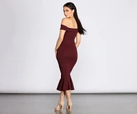 Will You Be My Sweetheart Midi Trumpet Dress