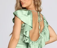 Sweetheart Satin Mini Dress
