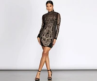 Make An Entrance Heat Stones Mini Dress