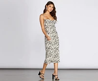 Fierce Leopard Sleeveless Midi Dress