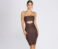 Dazzling Glitter Glow Midi Dress