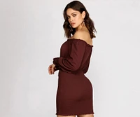 Smock It To Ya Off Shoulder Mini Dress