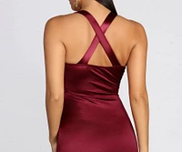 Stun Satin Midi Dress