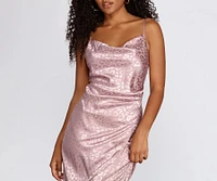 Satin Leopard Print Midi Dress