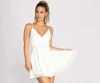 Lady Lace Double Layer Skater Dress