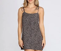 Tied To Spots Mini Dress