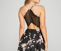 Flawless Florals Scuba Skater Dress