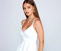 Flirty And Frilly Pleated Skater Dress