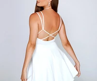 Flirty And Frilly Pleated Skater Dress