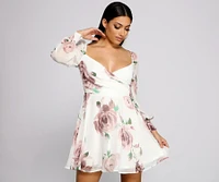 Flowy Feels Floral Chiffon Mini Dress