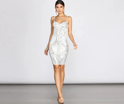 Sultry Sequins Midi Dress