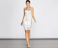 Sultry Sequins Midi Dress