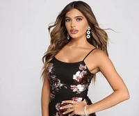 Floral Beauty Mesh Mini Dress