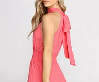 Garden Parties Pleated Midi Dress