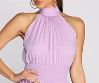 Garden Parties Pleated Midi Dress