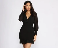 Take On The Night Chiffon Smocked Mini Dress