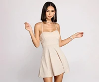 Dazzle and Glow Glitter Rhinestone Sweetheart Dress