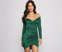 Feelin' Luxe Off-The-Shoulder Mini Dress