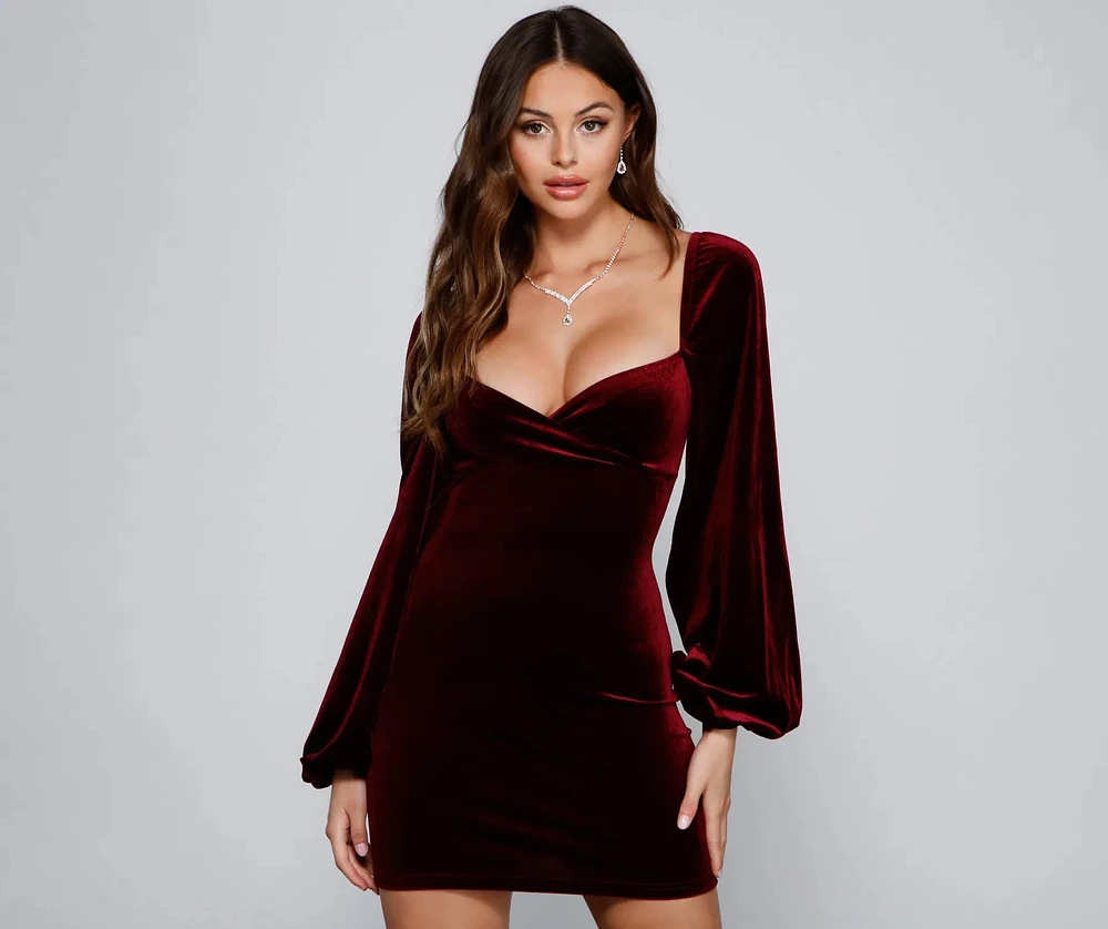 Chic Glamour Velvet Mini Dress