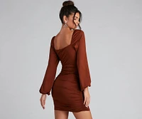 Such A Sweetheart Mini Ruched Dress