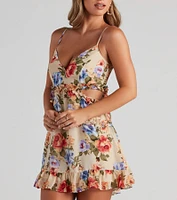 Sunday's Best Floral Cutout Dress