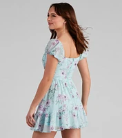 Flower Power Skater Dress