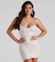 Shine On Sequin V-Neck Short Dress