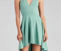 Go With The Flow High-Low Crepe Dress