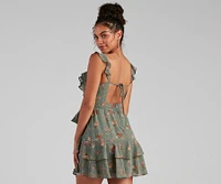 Too Sweet Floral Ruffled Skater Dress
