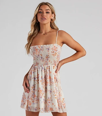 Shift Seasons Floral Skater Dress