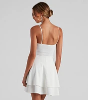 Simply Adorable Layered Skater Dress