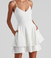 Simply Adorable Layered Skater Dress