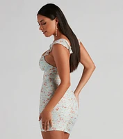 Plant One On Me Floral Mini Dress