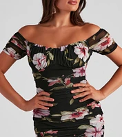 Sunset Date Floral Mini Dress
