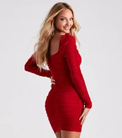 Chic Babe Ruched Mini Dress