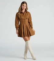 Fall Ritual Poplin Shirt Dress