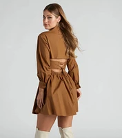 Fall Ritual Poplin Shirt Dress