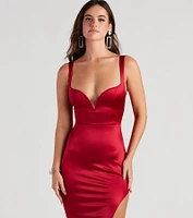 Outshine The Rest Satin Midi Dress