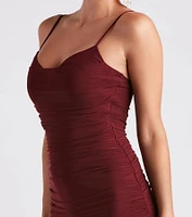 That Girl Mesh Ruche Short Dress