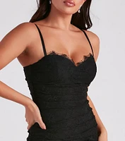 Midnight Romance Lace Bodycon Dress