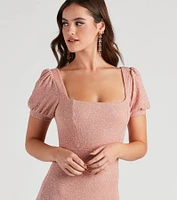 Make An Entrance Glitter Mini Dress