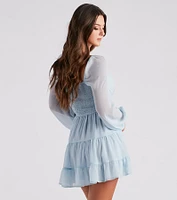 Effortless Muse Chiffon Skater Dress